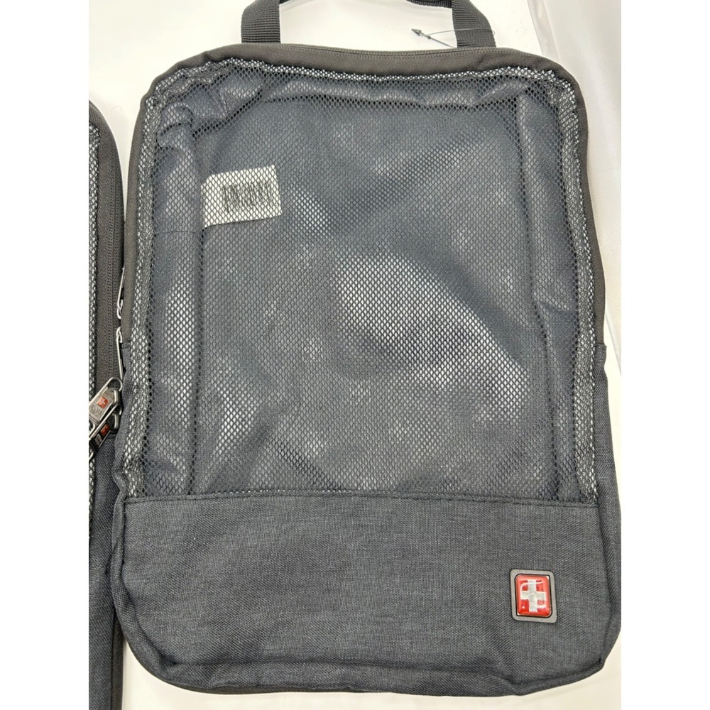 Lot of 2 SWISS GEAR Compression Packing Cubes Black Accessory Bags 17x13x3.5 - Picture 3 of 5